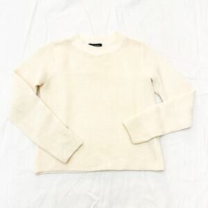 Club Monaco Cream Long Sleeve Wool Ribbed Sweater Size XS